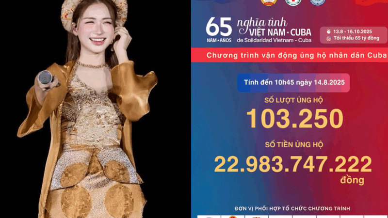 Hòa Minzy quá nghĩa tình: Ủng hộ nhân dân Cuba số tiền khiến ai cũng choáng