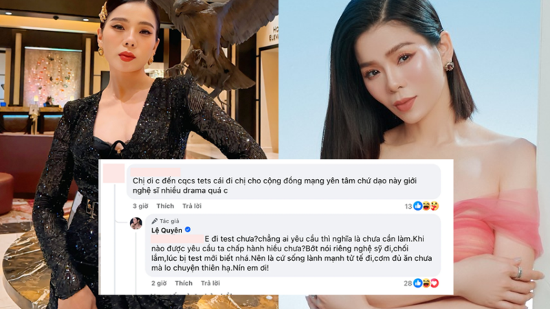 Tới lượt Lệ Quyên bị dân mạng yêu cầu test ma túy, phản ứng cực gắt của nữ ca sĩ khiến MXH bàn tán dữ dội: “Sao chị lại căng tới vậy?”